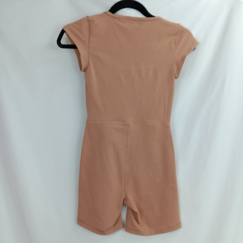 Aritzia Wilfred Free Theodora Romper Womens Size XS Brown Stretch - Picture 3 of 5